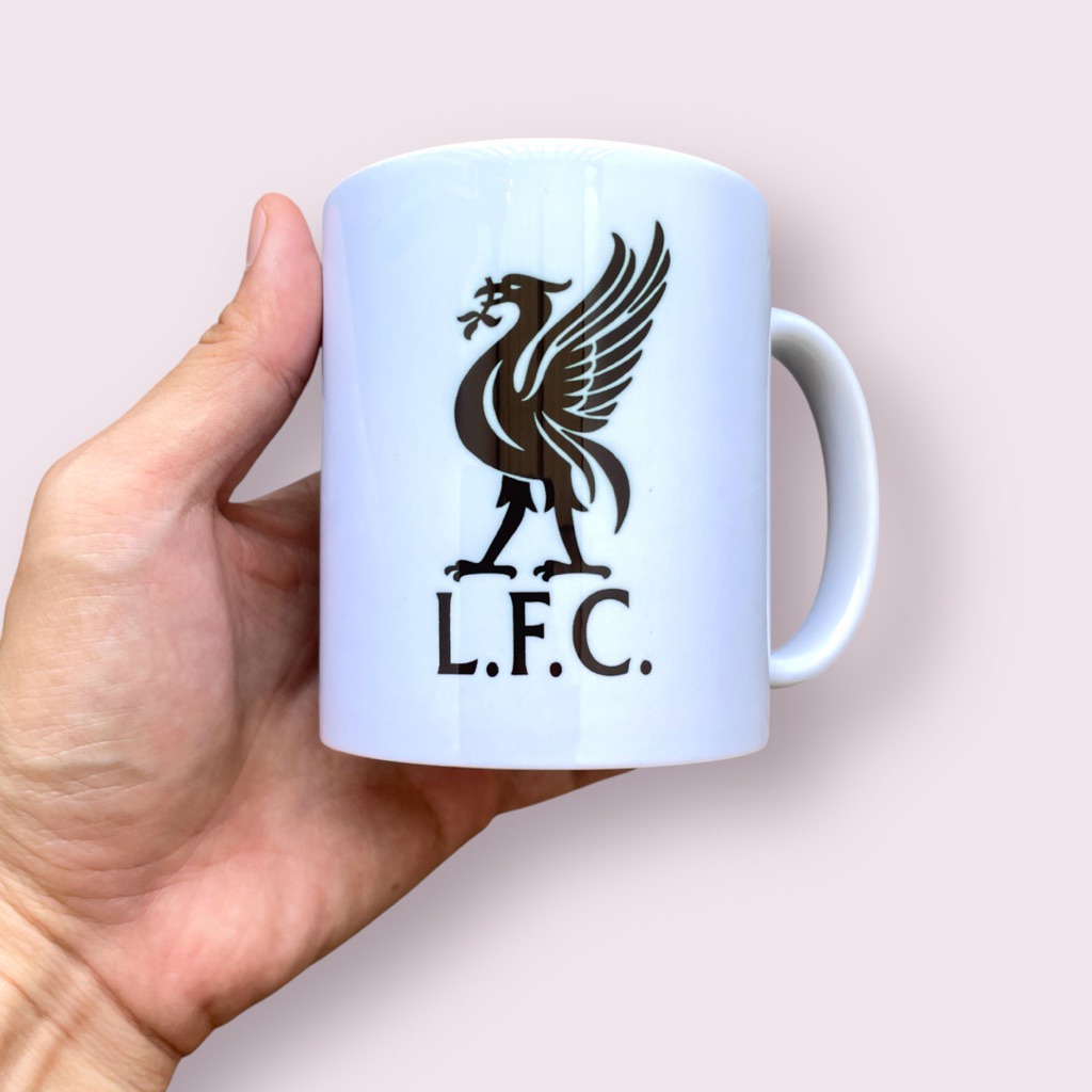 Mug Gelas Custom Logo Gambar Souvenir Hadiah Klub Bola Liverpool LFC