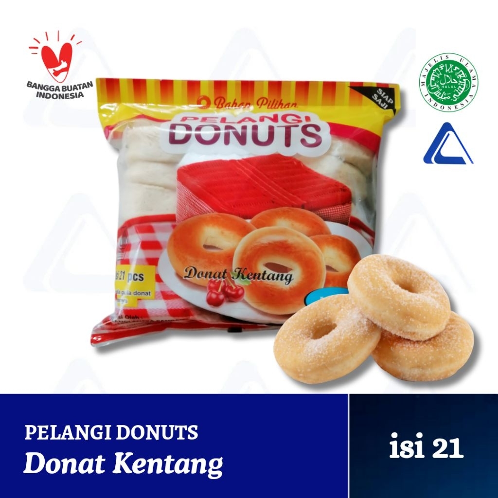 

Pelangi Donuts Kentang Mini Isi 21 pc, Donat Kentang Frozen