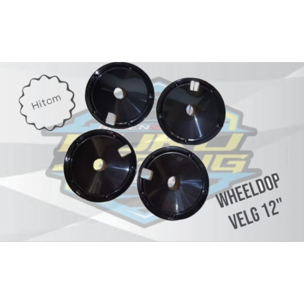 WHEEL DOP MOTOR RING 12 HITAM 4 PCS wheeldop