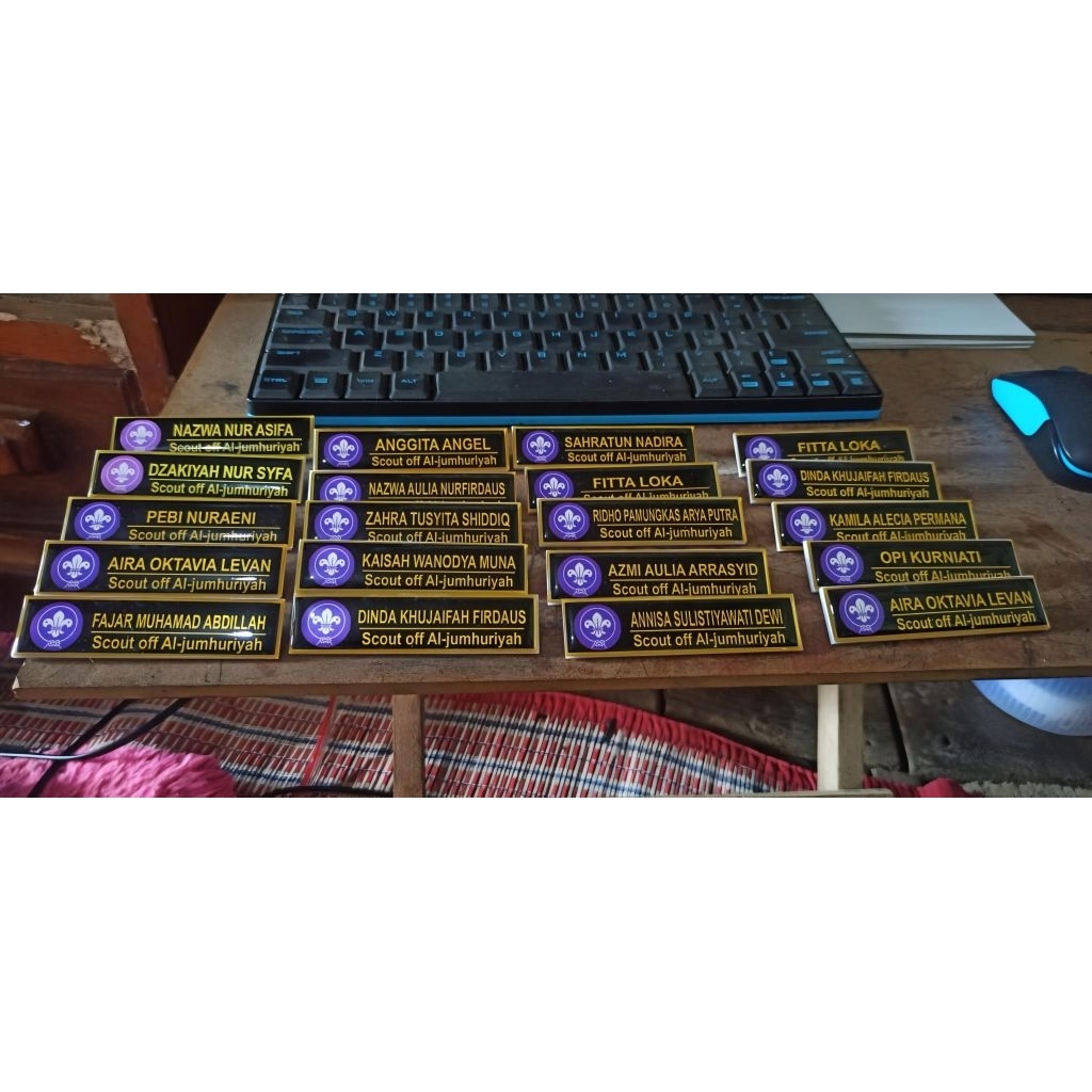 Name tag sekolah/pramuka/custom