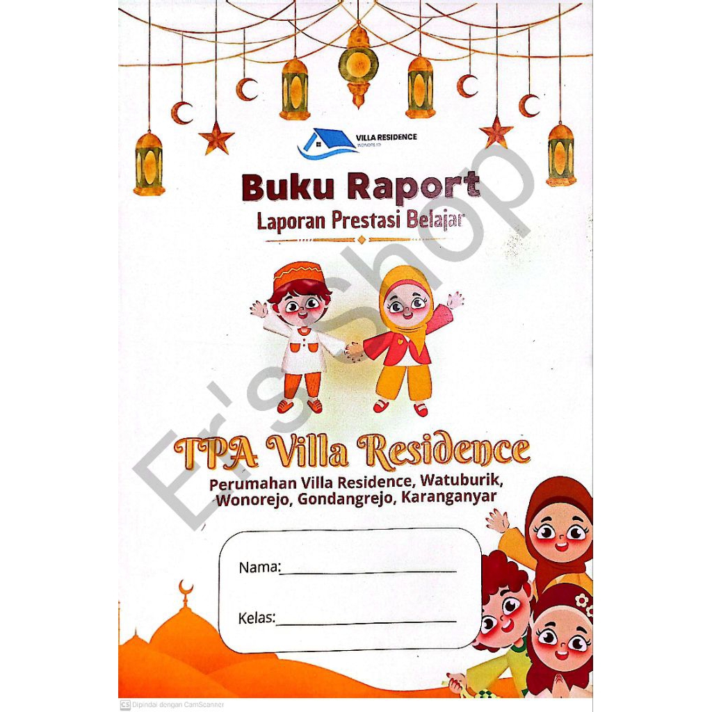 Buku TPA/TPQ/Buku Raport Siswa/Buku Free Custom Design