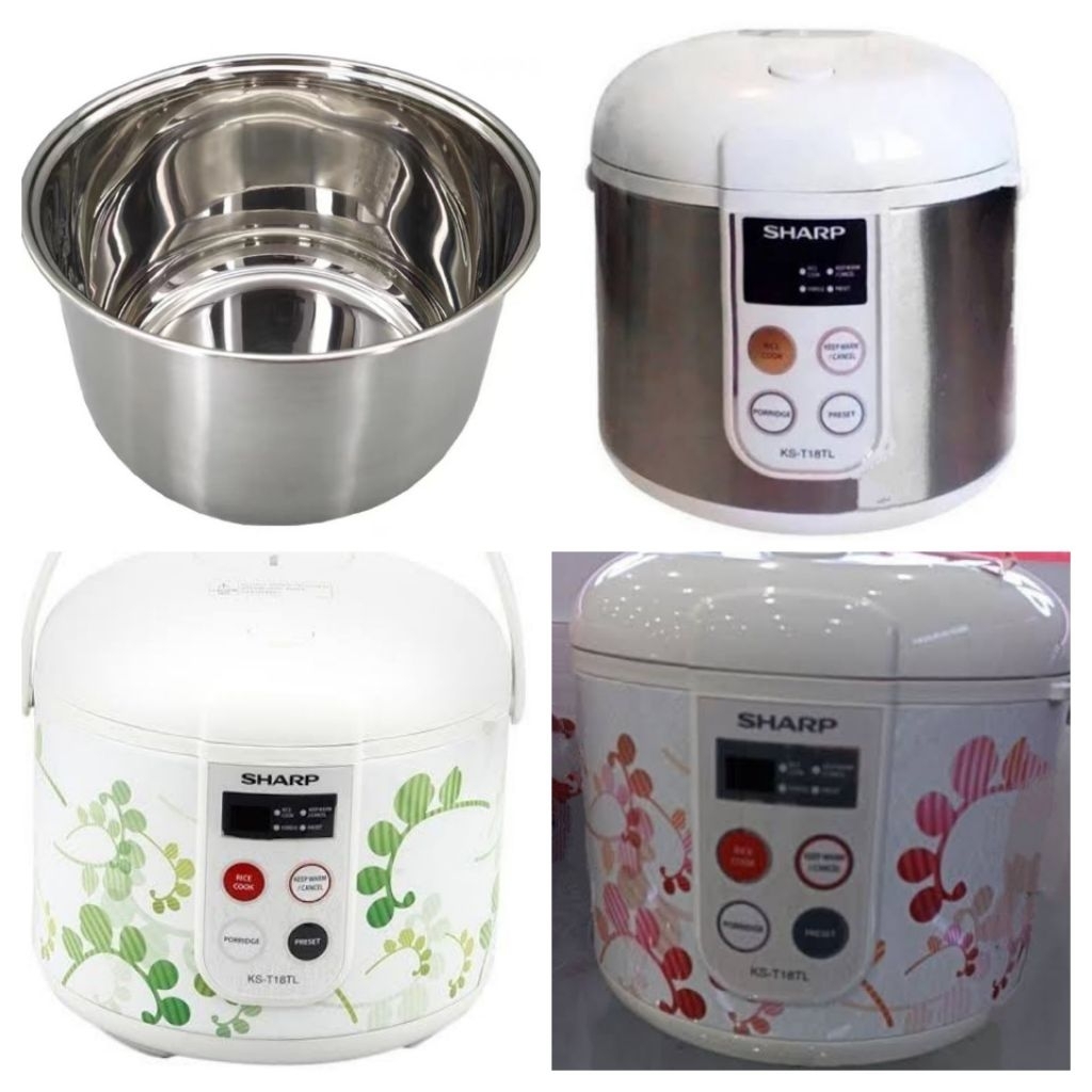 (PANCI SAJA) Innerpot Panci Stainless Steel Innerpot Utk Magic Com Sharp KS-T18TL