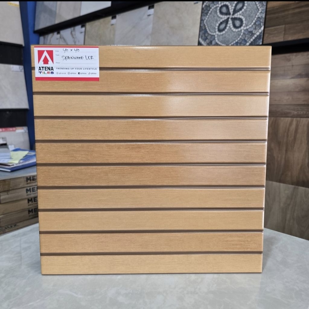 Keramik Lantai 40x40 Spin Woodd Cream