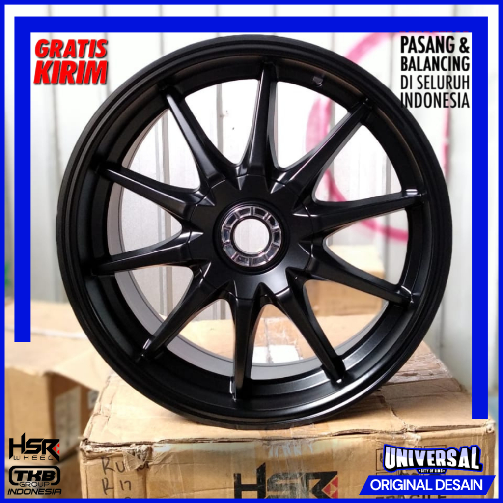 MENJUAL VELG MOBIL PALANG 10 JARI JARI DI MODEL HSR RESU 10233 R17X75 H8X100-114,3 ET42