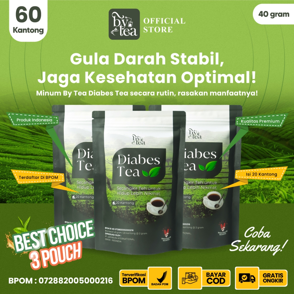

Bytea Diabes 40gr Teh Herbal Minuman Rempah Alami Obat Diabetes Bantu Turunkan Gula Darah Tinggi