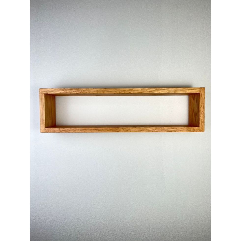 WOODCRAFT Rak Rack Tatakan Tempat Pot Bunga Ambalan Dinding Kotak Persegi Panjang Aesthetic