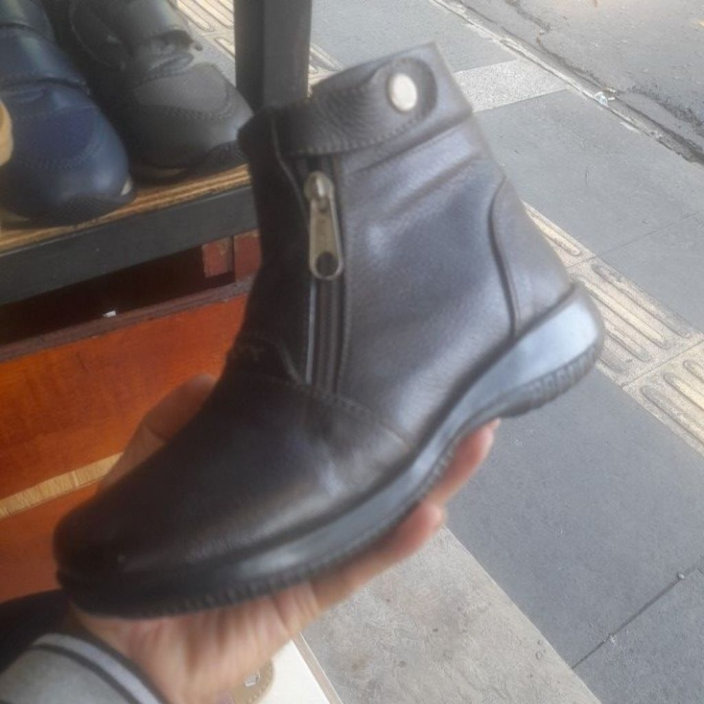 sepatu boots anak pria asli kulit sapi