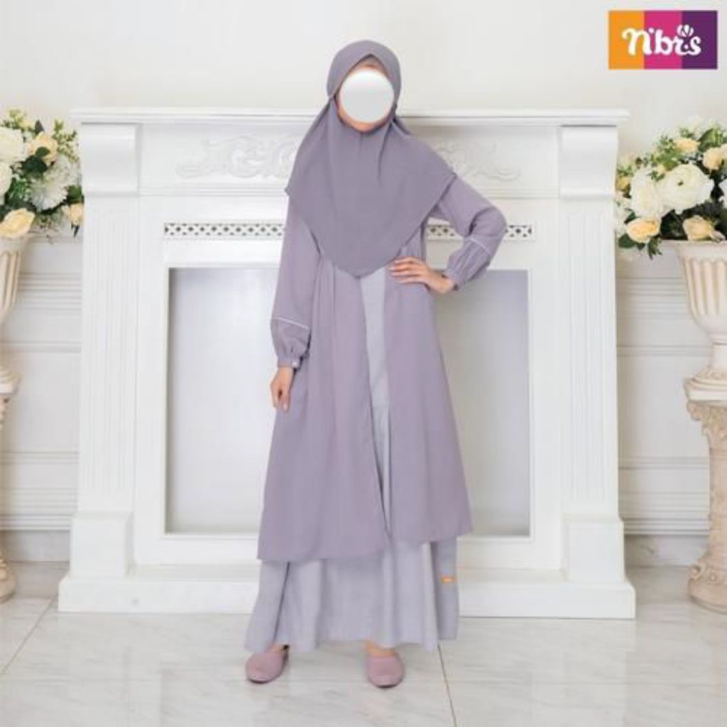 Faidaa Gamis Anak Gray Lilac / Gamis Anak Lucu Kekinian