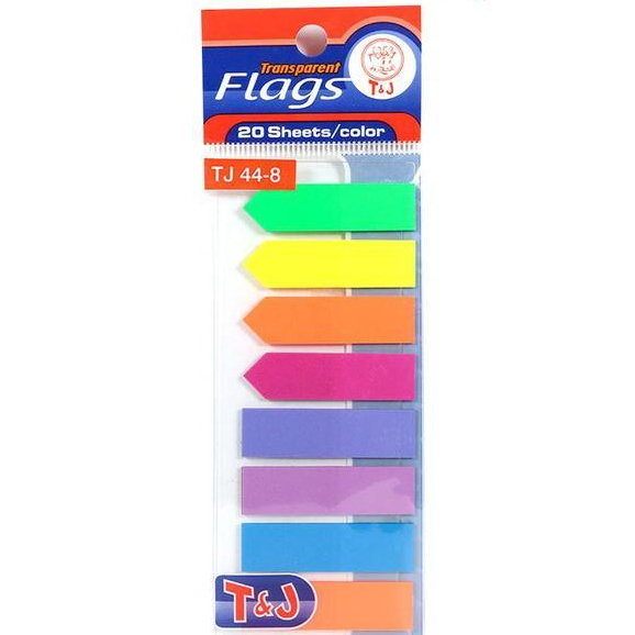 

T&J STICKY UP TRANSPARENT FLAGS TJ 44-8