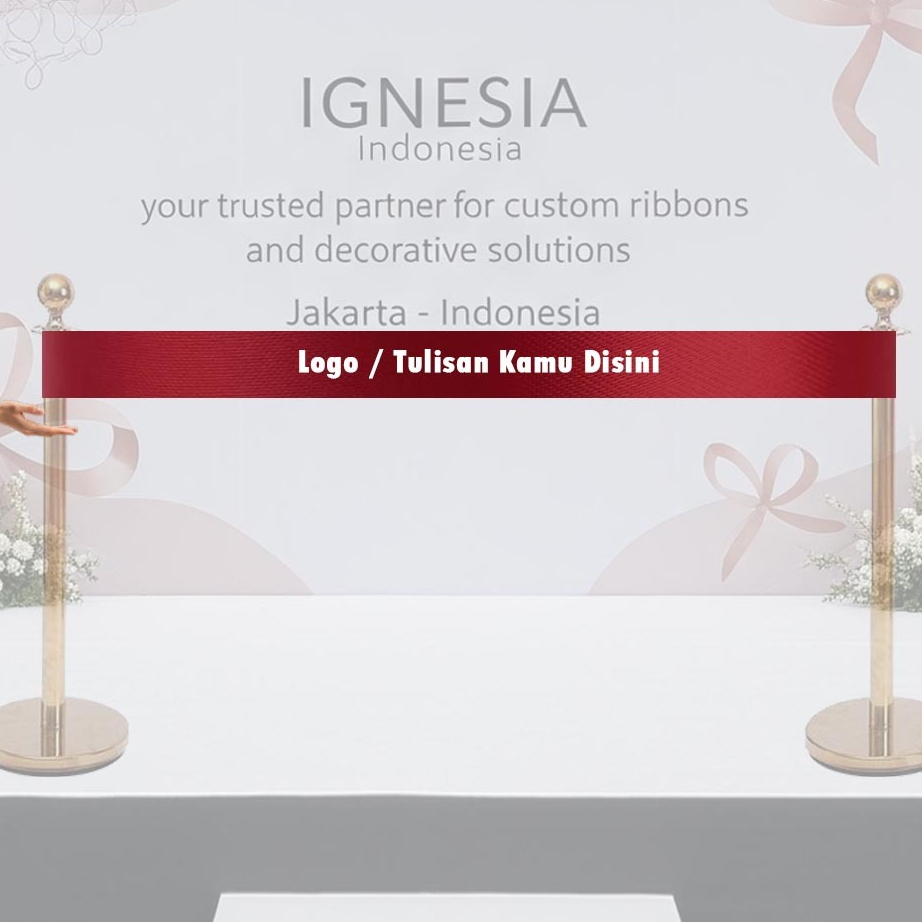 

Pita Peresmian Lebar 10 15 20 cm Bahan Kain Satin Bisa Cetak Logo Gambar Full Color