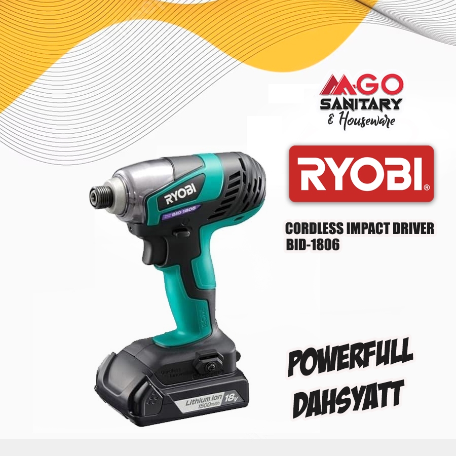 RYOBI CORDLESS IMPACT DRIVER / BOR OBENG 18V SUPER KUAT