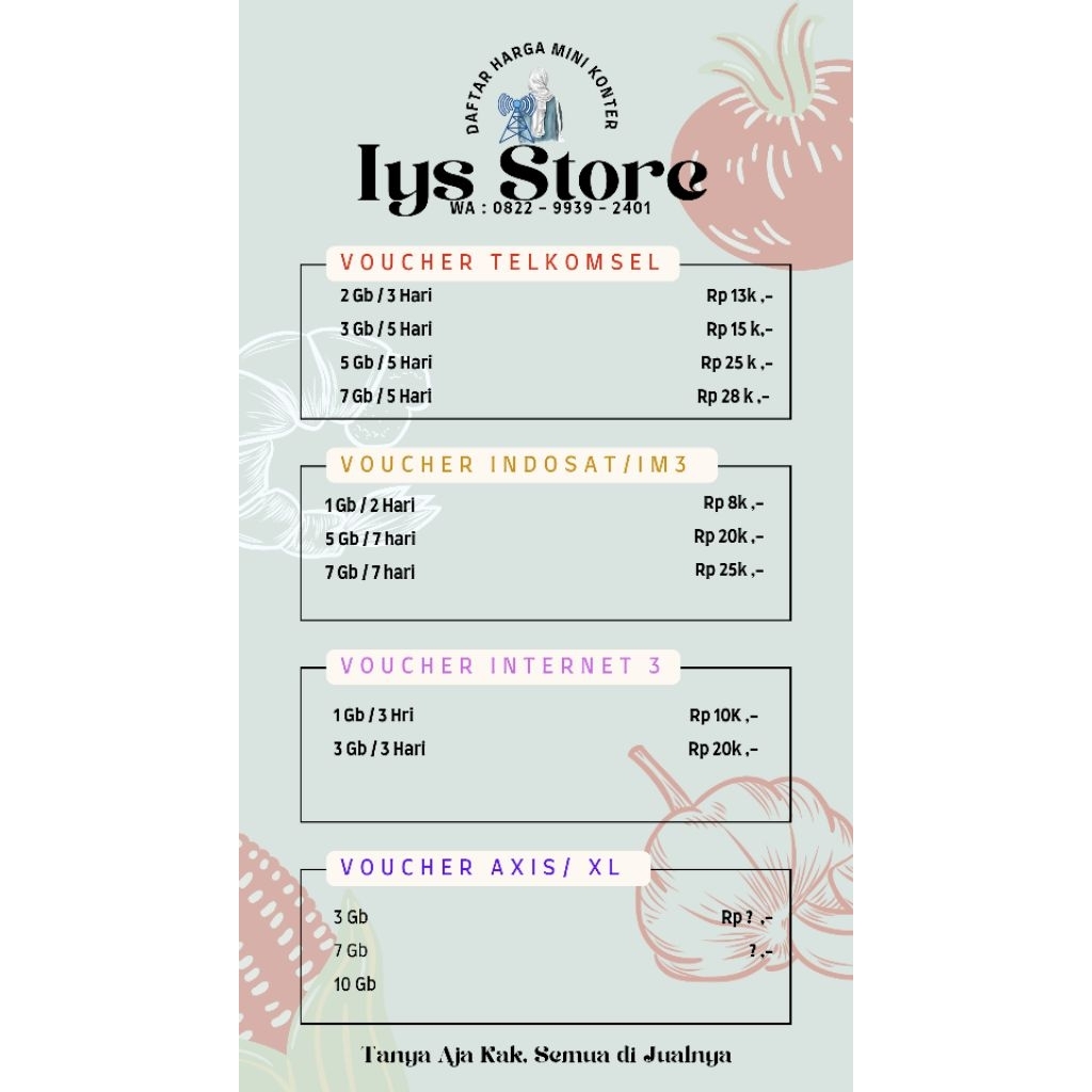 voucher Internet Semua Operator|| Jual Paket Internet || Voucher Telkomsel Termurah