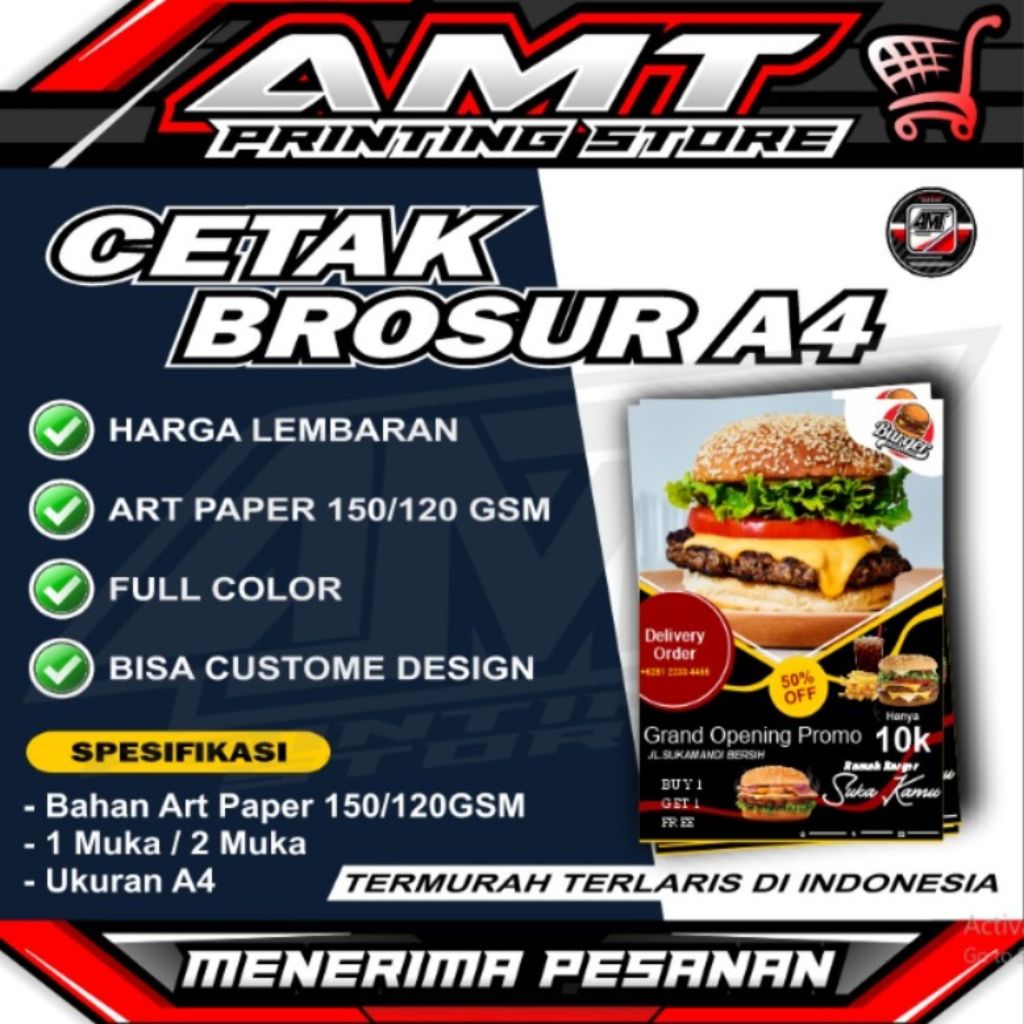 

CETAK BROSUR A4 TERMURAH [ 1 SISI / 2 SISI ] || BROSUR A4 || BISA CUSTOM