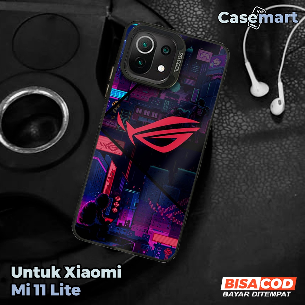 Casing Hp XIAOMI MI 11 LITE Casemart [ROG1] Premium Casing So Cool Hologram Matte Soft Case IMD
