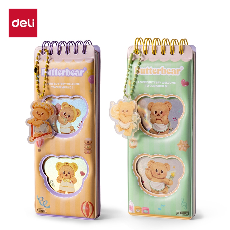 

Deli x Butterbear Spiral Notebook / Buku Tulis Buku Catatan Spiral Mini Pocket Size 48 Lembar HY226