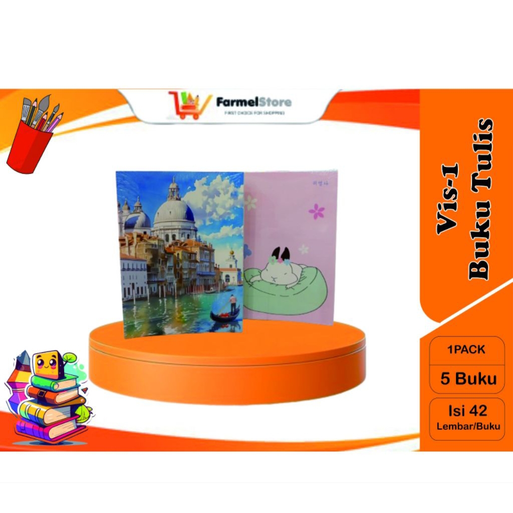 

Vis-1 BUKU TULIS 1PAK(Isi 5 Buku) 42Lembar