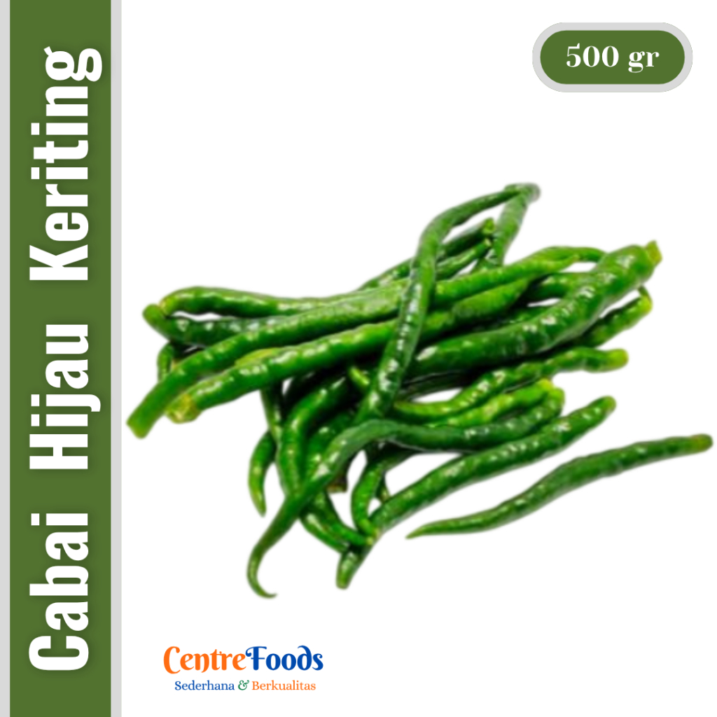 

Cabe Hijau Keriting tanpa Tangkai Fresh - Cabai Hijau Keriting PETIK | 500gr [ Harga Per 0,5 Kg ]