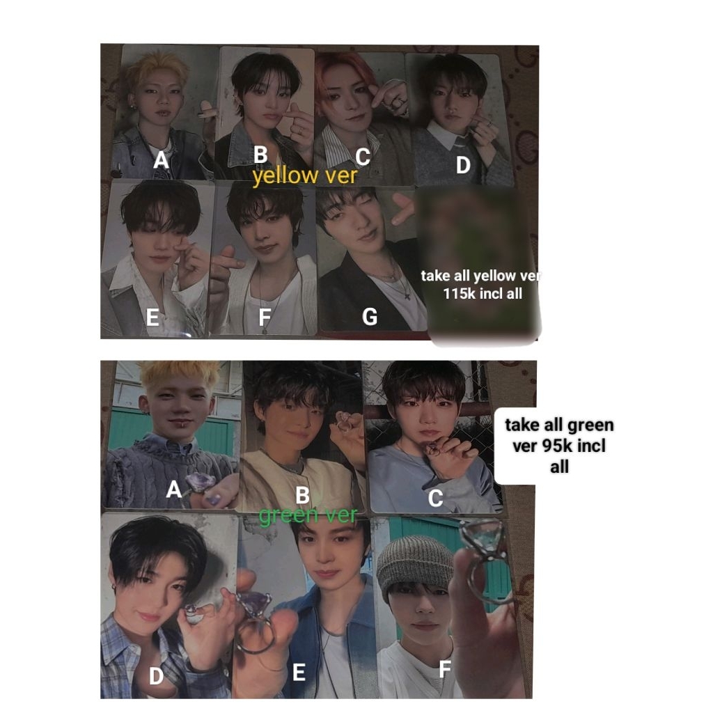 [ OFFICIAL ] photocard album treasure pleasure yellow green ver jaehyuk jihoon asahi yoshi junghwan 