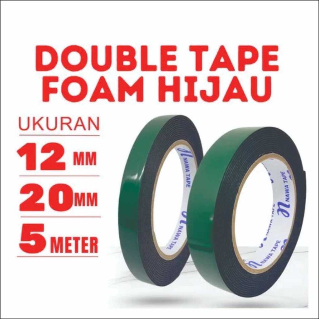 

Double Tape Foam HIJAU PE Foam Eva Tape Perekat Busa