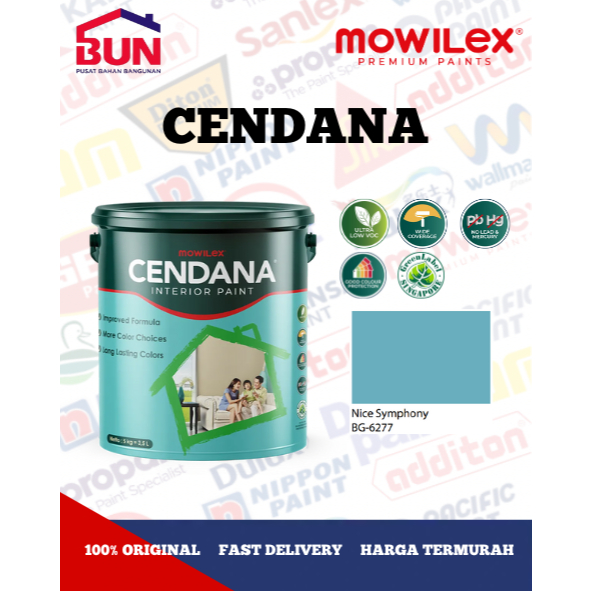 Mowilex Cendana Interior Paint Cat Tembok 25 Kg - NICE SYMPHONY (TINTING)