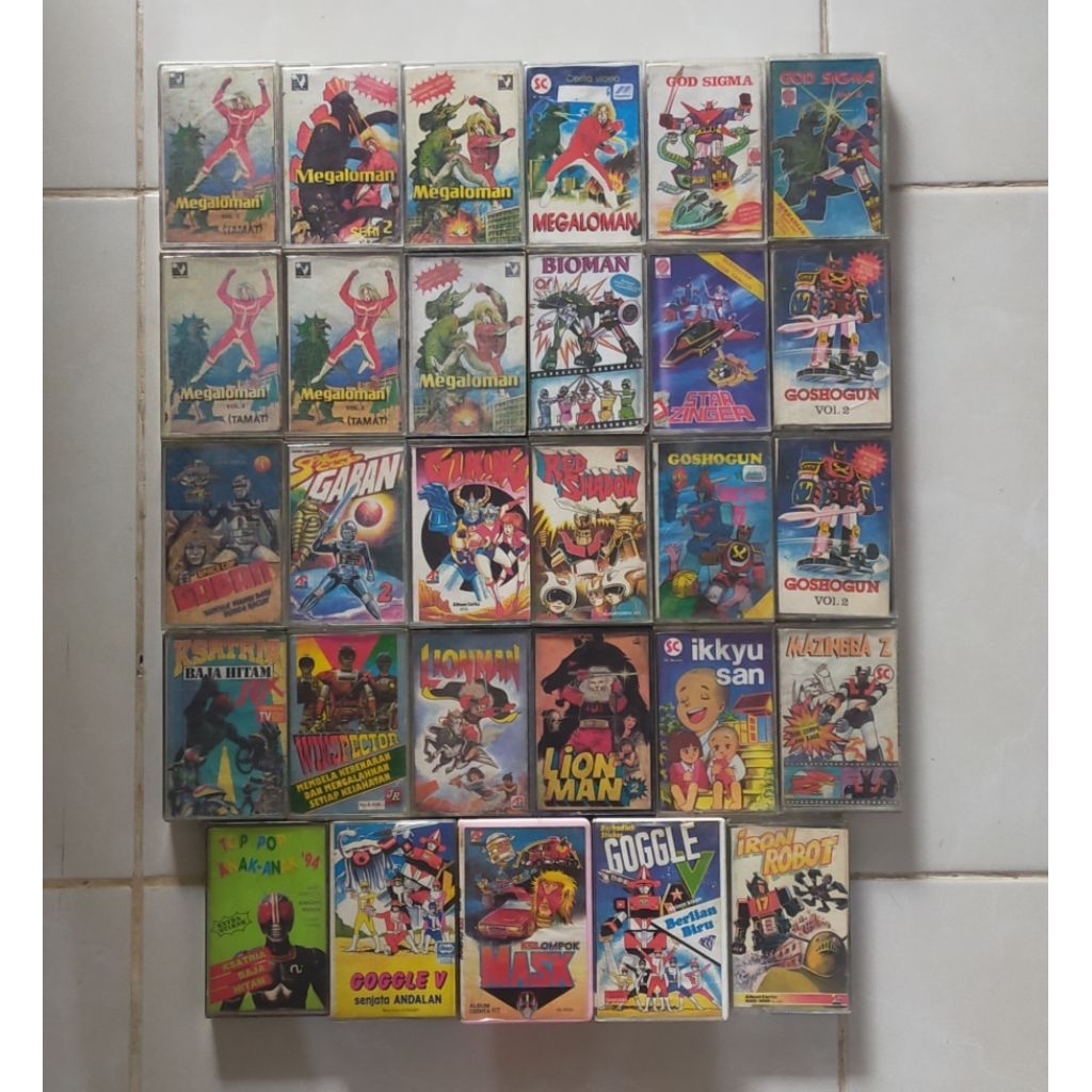 Kaset Pita Cerita Megaloman Goshogun Gaban Giking Shaider dll