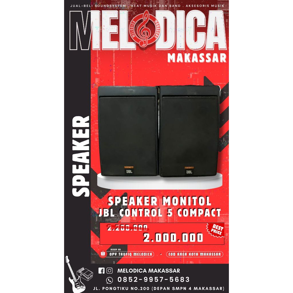 Speaker Pasif JBL Control 5 Compact Original - Speaker JBL Monitor Original