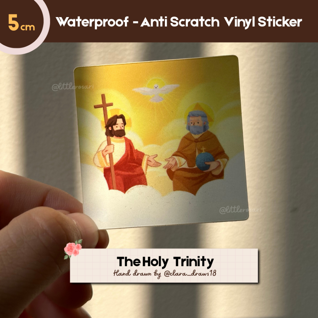 

Stiker Katolik Waterproof - Trinitas| Vinyl Anti Gores 5cm | Handdrawn Sticker