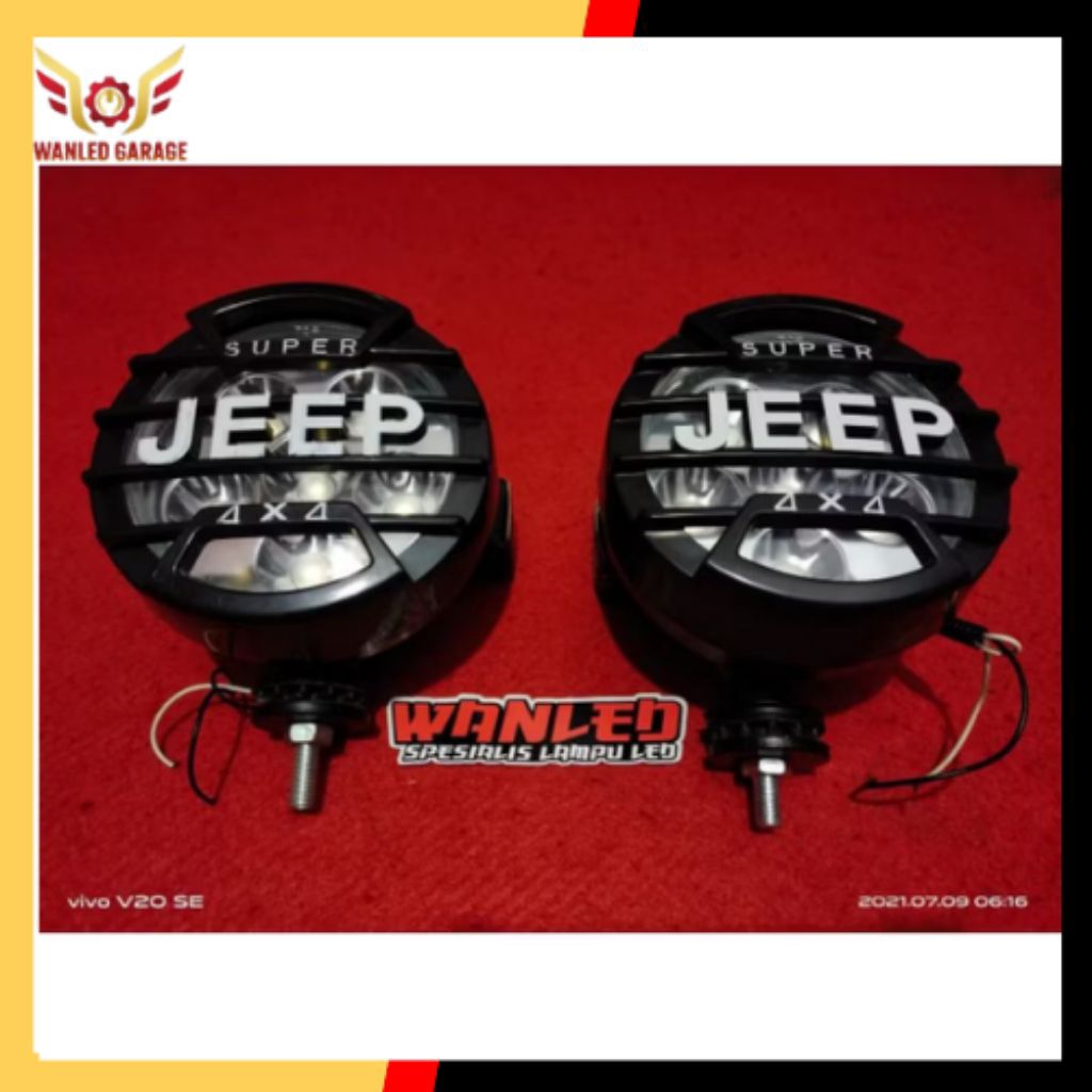 Lampu Sorot jeep Super 4x4 30 W 6" 12/24 LED untuk Lampu mobil Ofroad Tambang SUV Jeep Truk ATV DII