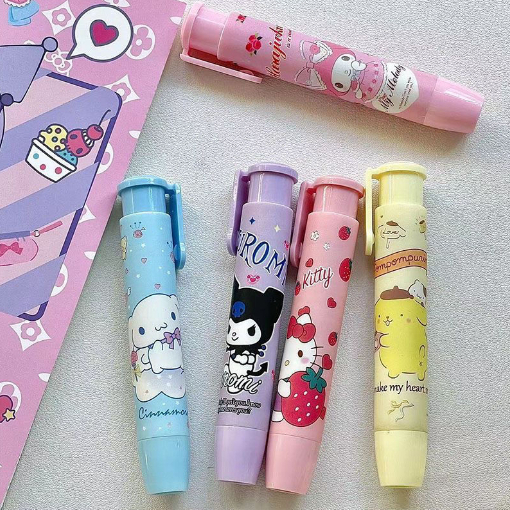 

Penghapus Bentuk Pensil Motif Karakter Lucu Sanrio Cinnamorol Kuromi Melody Pompompurin / Mechanical Eraser
