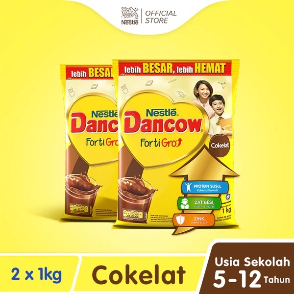 

Dancow Susu Fortigro Cokelat 2x1kg Nutrisi Lengkap