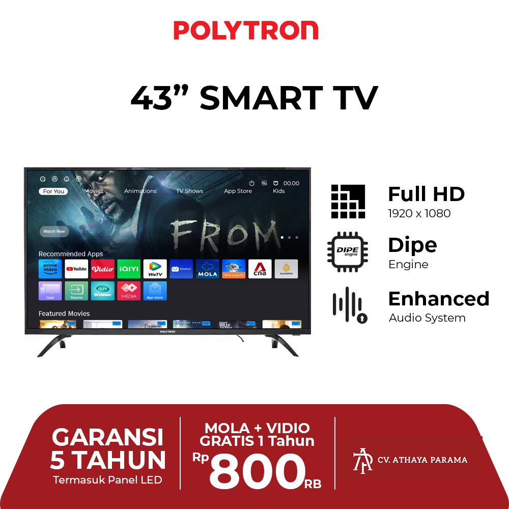 Led TV Polytron 43CV8869 SMART TV 43 inch