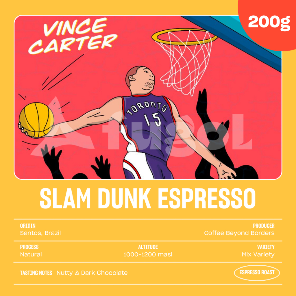 

Kopi Arabica Espresso SLAM DUNK (200gr) - Specialty Coffee - Blend For Espresso