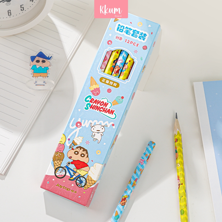 

Ay00! Pensil Kayu HB Crayon Shinchan / Pensil HB Alat Tulis Isi 12PCS
