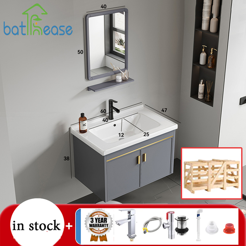 Wastafel dinding (43cm) Wastafel cantik Wastafel toilet Wastafel meja Lemari wastafel kamar mandi Wa