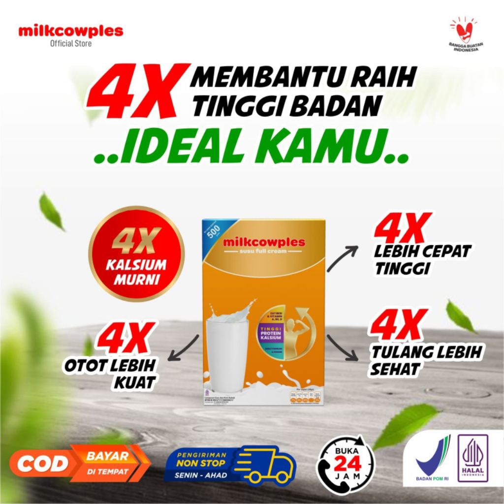 

Milkcow Ples 500 gram_Susu Sapi_peninggi dan penambah berat badan kaya dengan Vitamin dam mineral yang di butuhkan untuk pertumbuhan