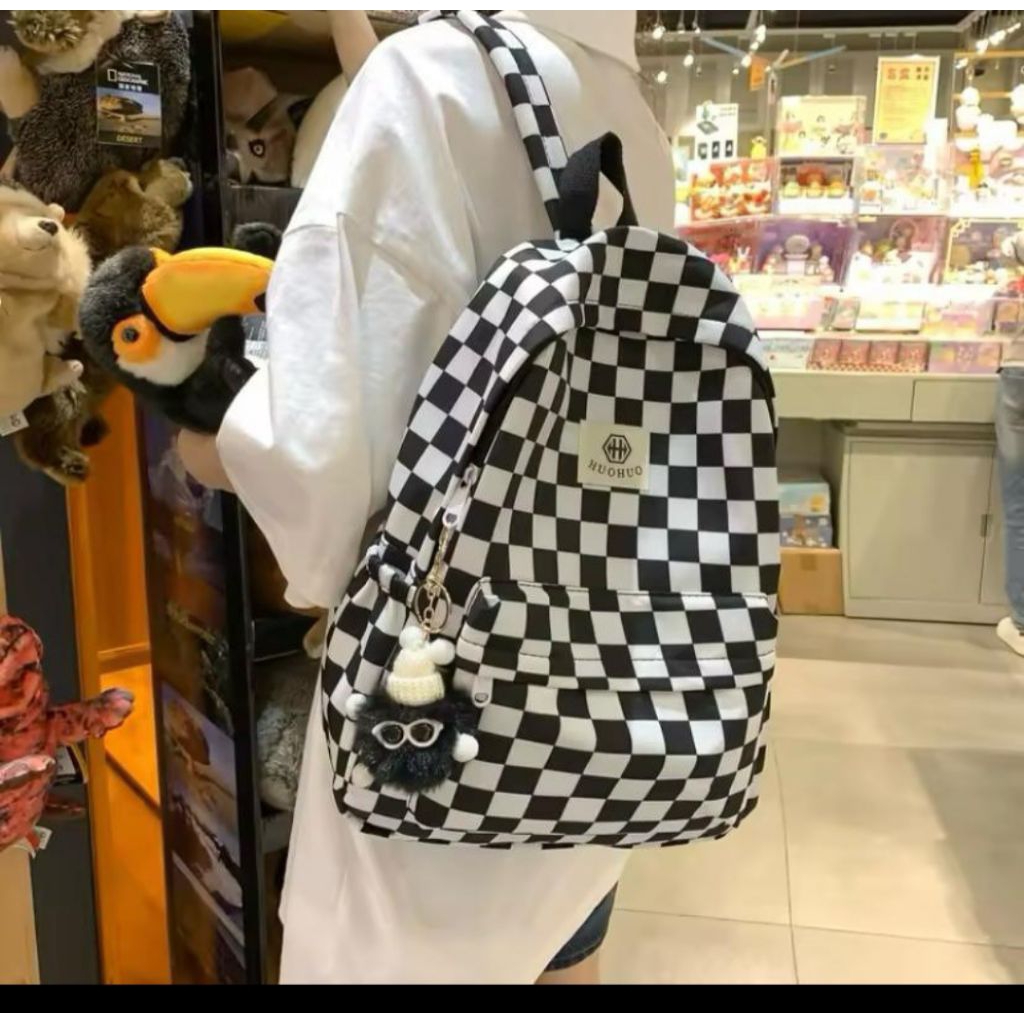 Tas Ransel Kotak Catur Pria dan Wanita Cod - Tas Catur Terbaru Terlaris 2025 -Fashion tas ransel mul