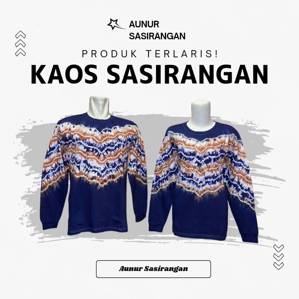 KAOS SASIRANGAN Oblong Lengan Panjang COTTON COMBED Pria & Wanita