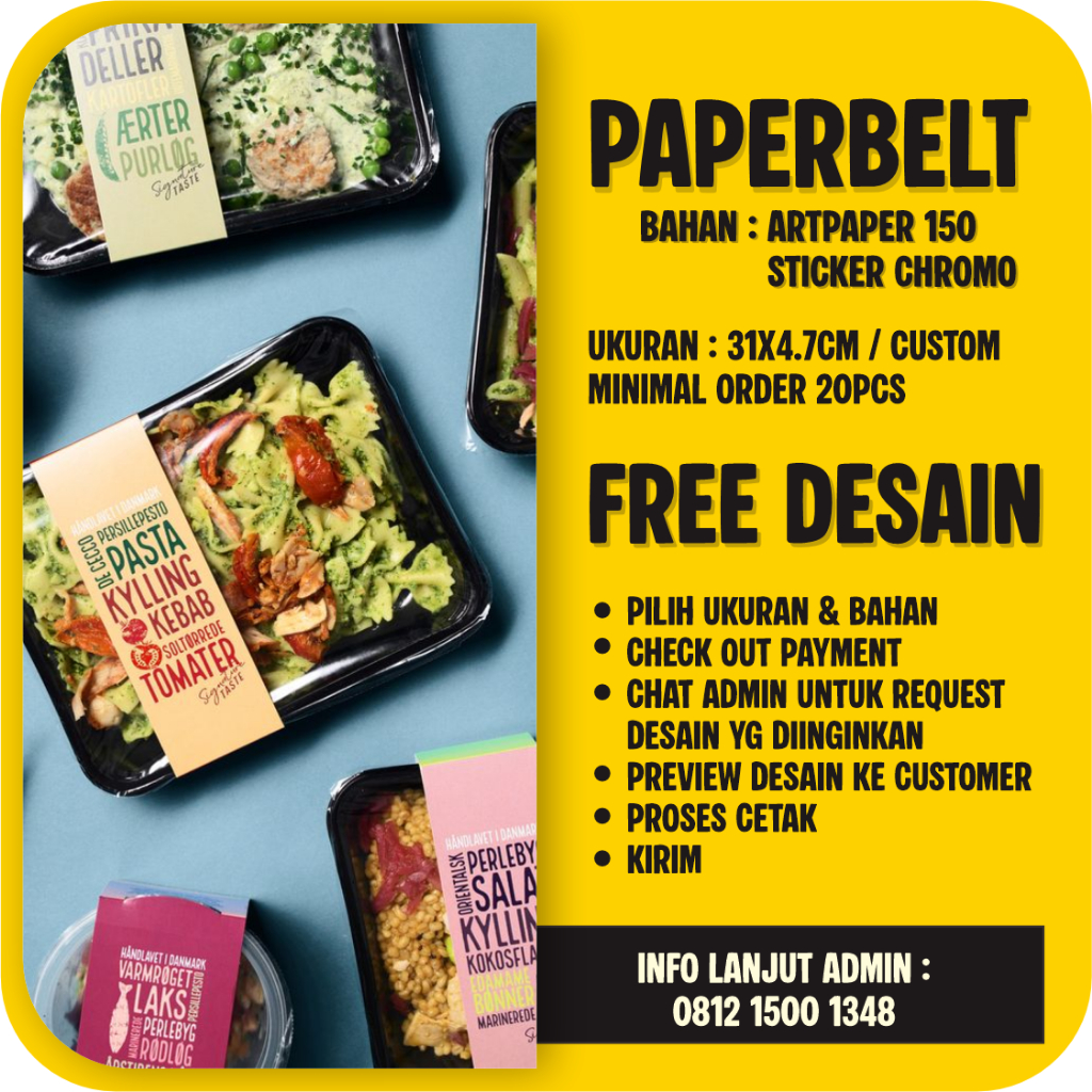 PAPERBELT BOX | PAPERBELT BENTO | LABEL BENTO ULTAH ANAK