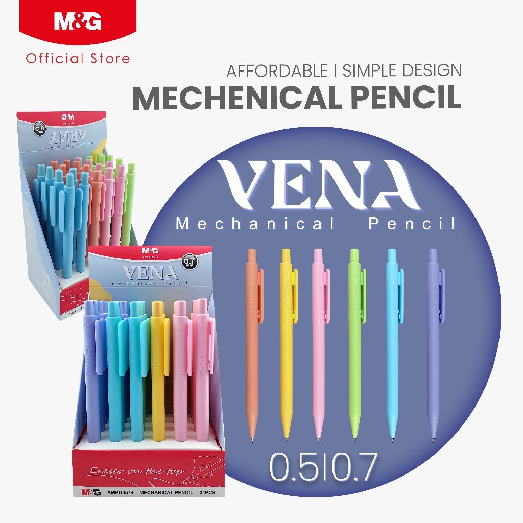 

M&G Pensil Mekanik VENA 0.5mm / 0.7mm / Mechanical Pencil