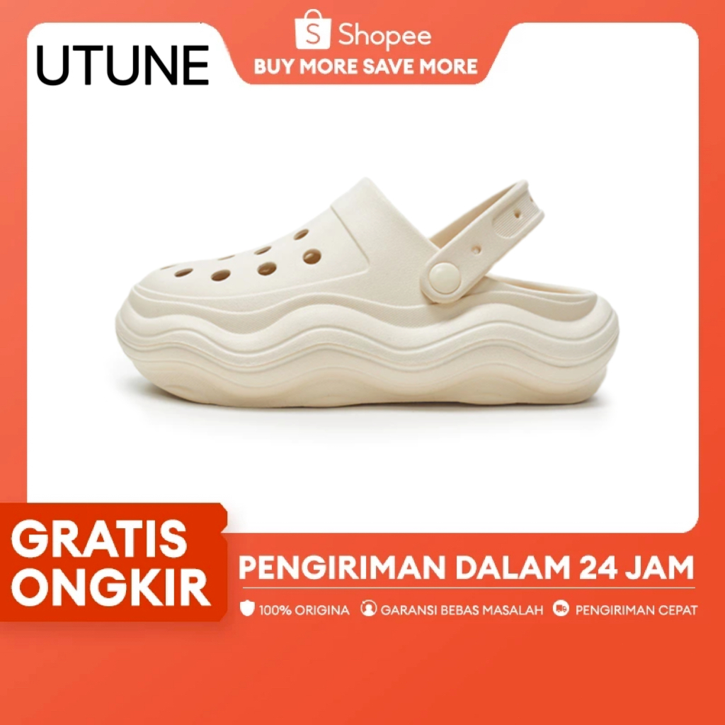 [Produk baru]UTUNE  Sandal bakiak Disney Pioneer anti selip nyaman bernapas sol tebal tinggi untuk p