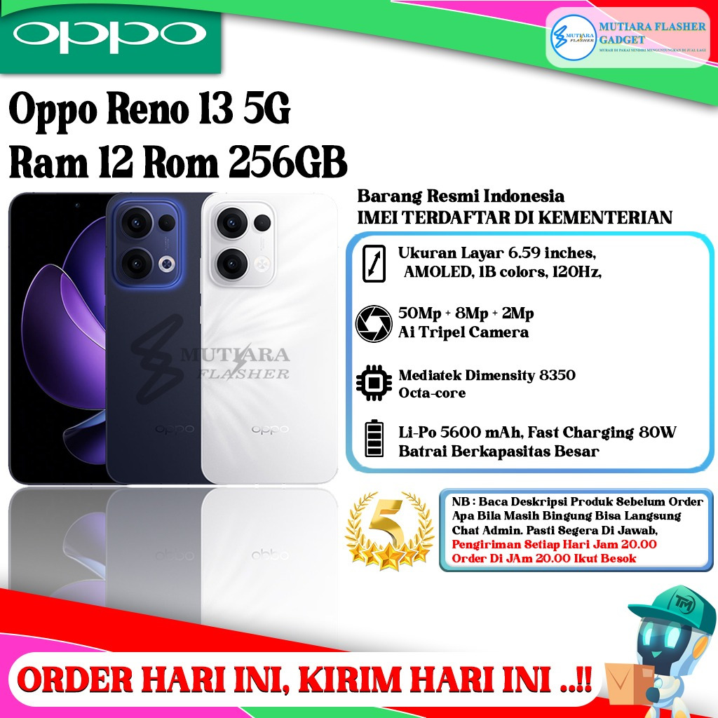 0 P P 0 Reno 13 5G Ram 12GB Rom 256GB
