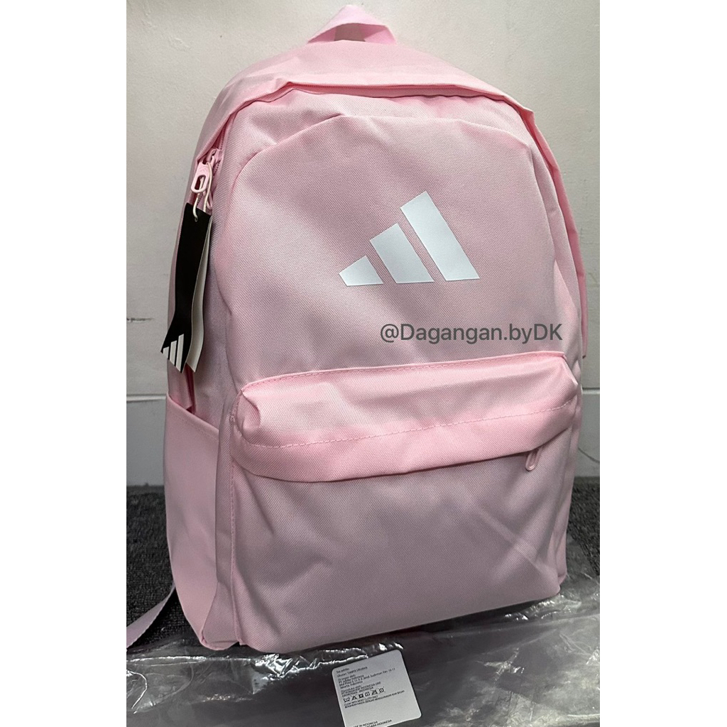 Tas Adidas Backpack Classic 3Stripes Original 100% Soft Pink