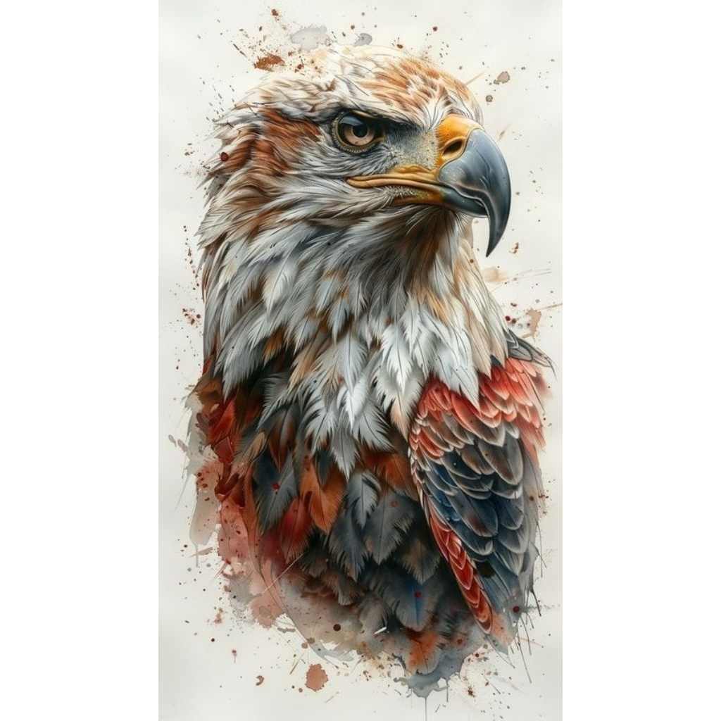 

stiker 3D burung elang keren, stiker print sudah cutting, size 15 x 20 cm, bahan anti air