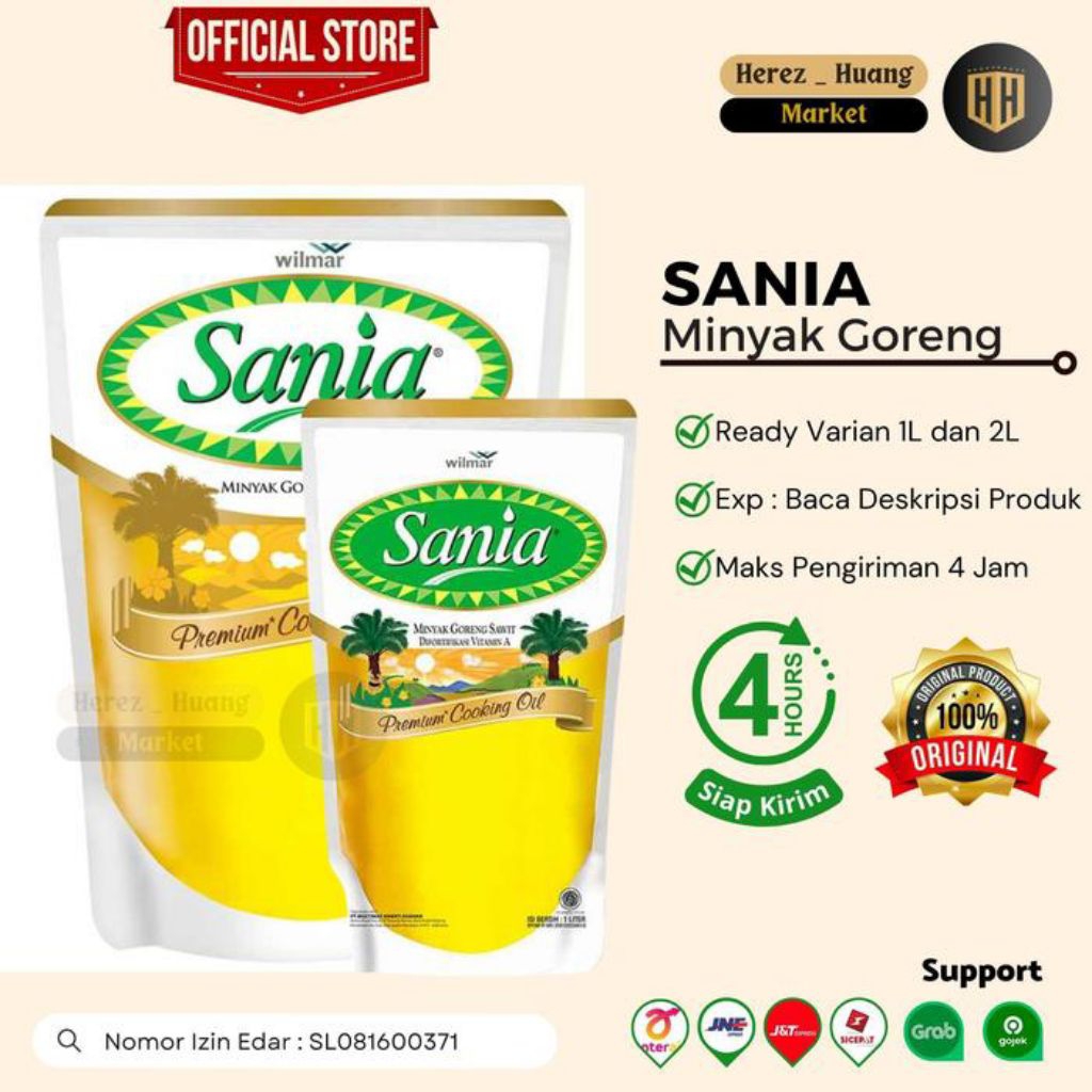 

Minyak Goreng / Minyak Masakan Sania 1 liter