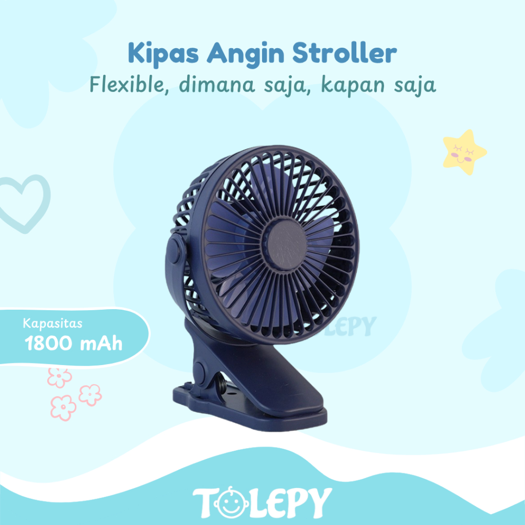 Kipas Angin Stroller Kapasitas Besar | Stroller Fan Portable