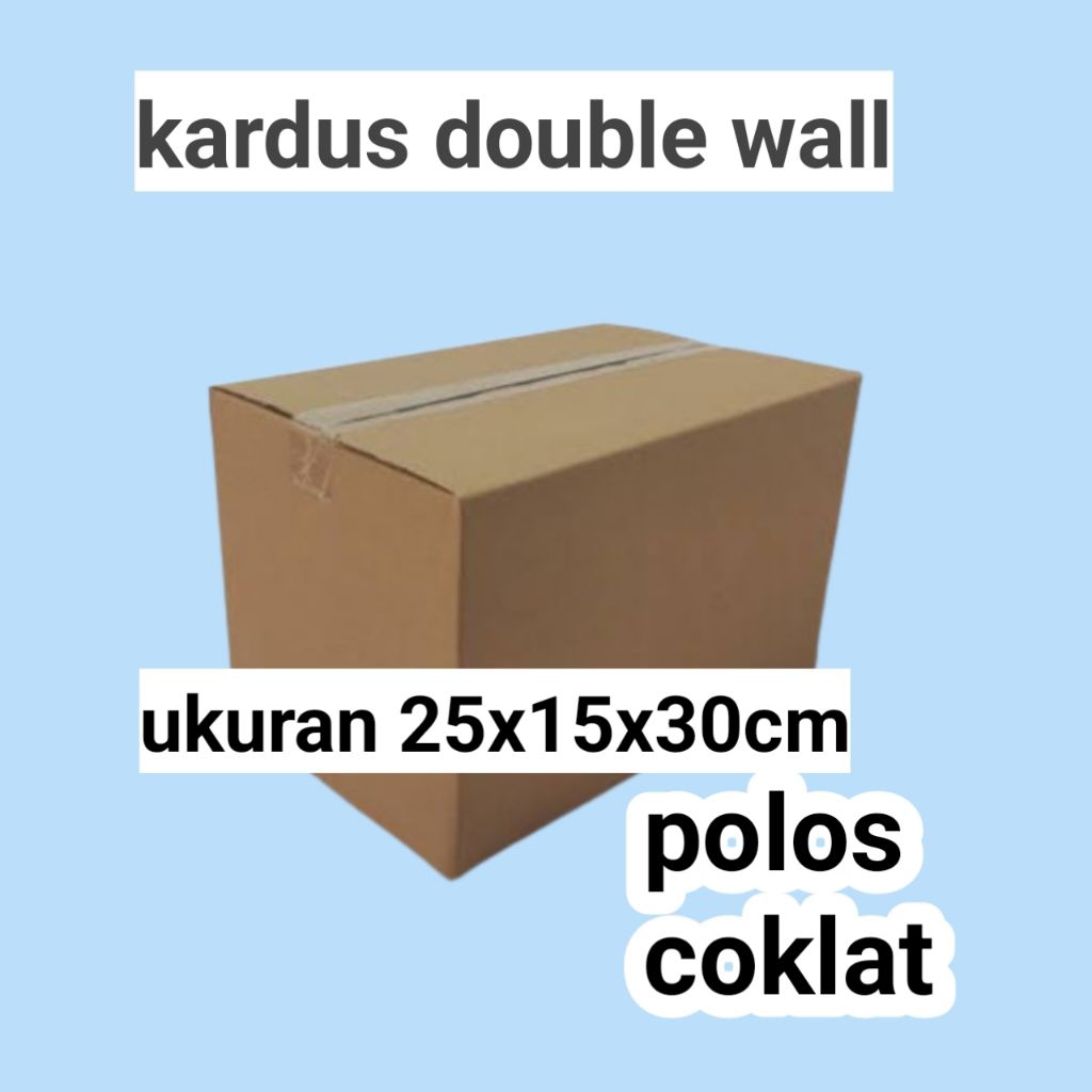 

kardus double wall ukuran 25x15x30cm polos
