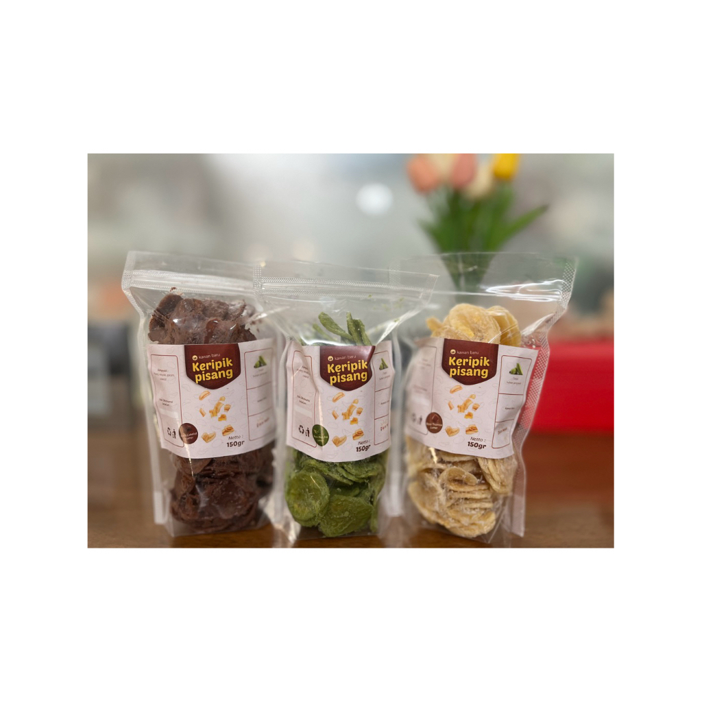 

Keripik Pisang Murah Enak dan Kriuk Renyah. Bundling 3 rasa coklat, matcha dan tiramisu