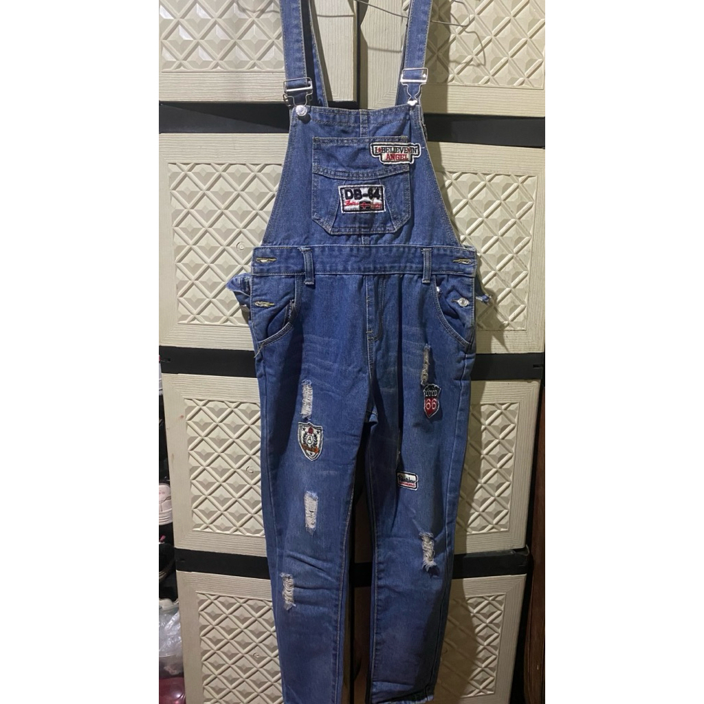 preloved overall jeans