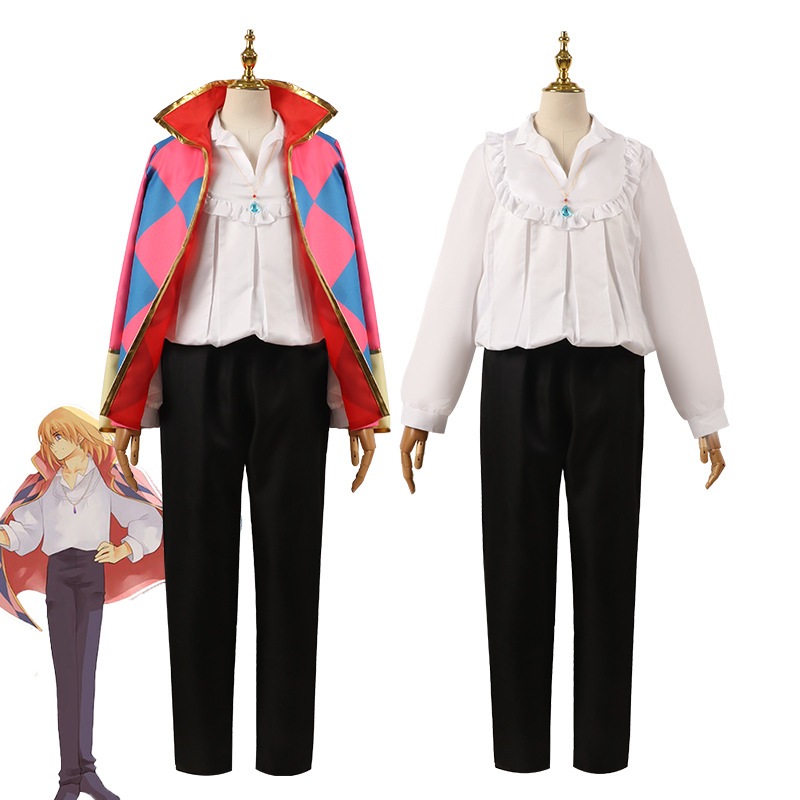 Howl's Moving Castle cos Howl cosplay costume and Howl wig