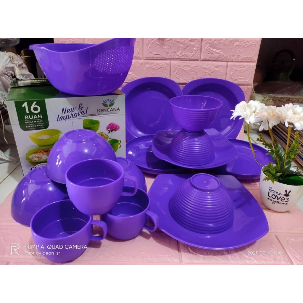 Cherish Set 16pcs kemasan Dus piring set kencana